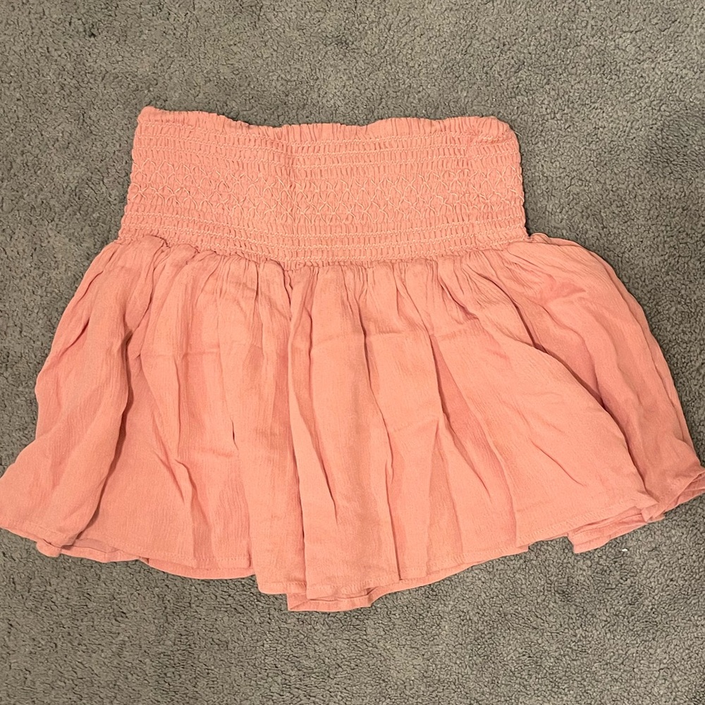 Forever 21 Pink Smocked Mini Skirt